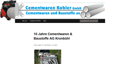 Desktop Screenshot of kobler-cementwaren.ch