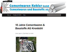 Tablet Screenshot of kobler-cementwaren.ch